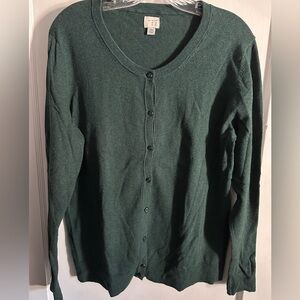 A New Day Women’s Green Cotton Cardigan Sweater Plus Size XXL